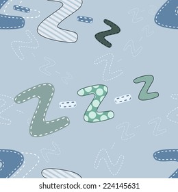 Zzz Sleepy Element Seamless Pattern