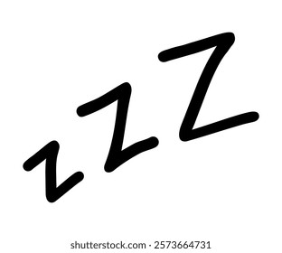 Zzz snore icon, bed sleep sign