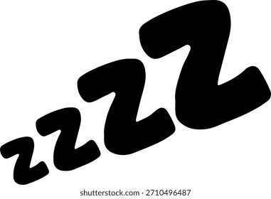 Zzz-Symbole in einer Sprechblase zum Schnarchen von Soundeffekt in einem Comic.