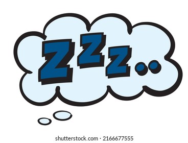 ZZZ Text Comic Style Icon