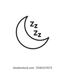 Zzz thin line vector icon