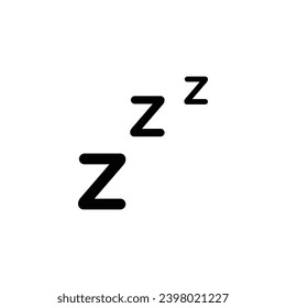 Ilustración de línea de icono de vector Zzz