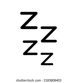 Zzzz negro durmiendo texto . Ilustración del vector