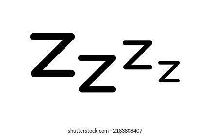 Zzzz black sleeping text . Vector illustration