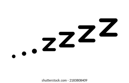 Zzzz black sleeping text . Vector illustration