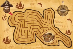 similar images stock photos vectors of pirate maze kids treasure map