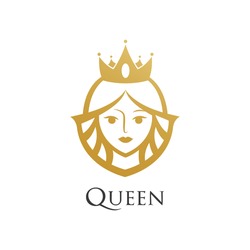 Similar Images, Stock Photos & Vectors of Queen Wearing Crown Logo