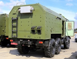 Command post vehicle (KSHM) on automobile base,  designed to provide radio communications and control in the tactical echelon of ground forces