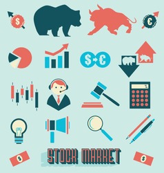 Vector Set: Stock Market Icons and Symbols