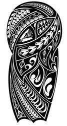 Tribal styled tattoo pattern for a shoulder