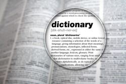 Dictionary showing the word 'Dictionary'.