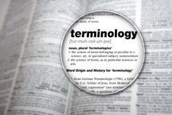 Dictionary showing the word 'Terminology'.