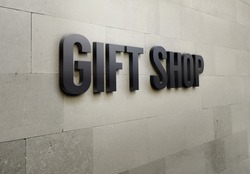 Building signage 'Gift Shop'.
