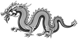 Traditional Asian Dragon. This is vector illustration ideal for a mascot and tattoo or T-shirt graphic.