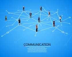 Connecting people. Social network concept. Vector