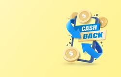 Mobile cash back service, financial payment Smartphone mobile screen, technology mobile display light. Vector illustration