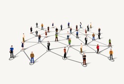 Connecting people. Social network concept. Vector illustration