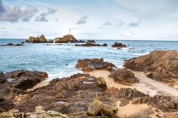 Corbiere Lighthouse in Jersey, The Channel Islands