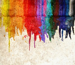 image from color and texture background series (melted coloring crayons) good for back to school theme or teaching elementary school children primary colors