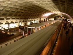 washington DC metro system transportation underground subway rush hour