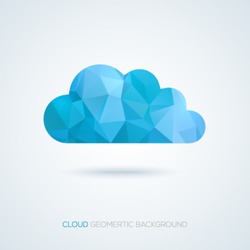 Creative cloud background for your business. Vector illustration.