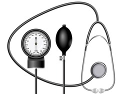 medicine the device a tonometer for measurement of arterial pressure in a vector