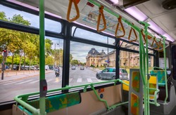 Interior of city bus