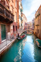 Venice canal and buildings, Italy