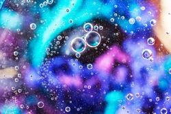 An artful colorful background with bubbles. Abstract background