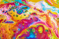 Fluid Art. Abstract colorful background, wallpaper. Mixing  paints. Modern art. Marble texture