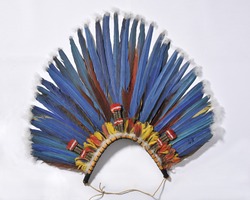 blue headdress - indian art