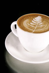 Latte Art on a Cappucinno