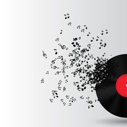 Abstract music Disk background vector illustration for your design. 