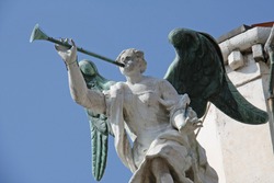 Angel Statue with trumpet in Venice Italy