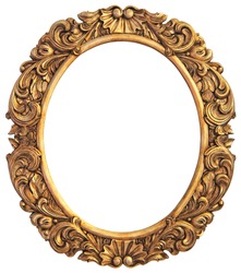 Antique gilded Frame Isolated with Clipping Path 