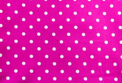 Pink Fabric and White Tiny Polka Dots Background