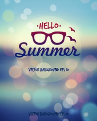 Summer poster. Vector 