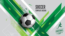Soccer Template design , Football banner, Sport layout design, vector illustration