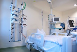 Intensive care unit and trauma care unit of a hospital's emergency department.