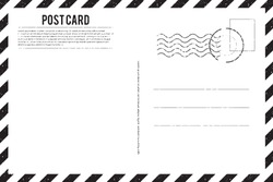 Blank vintage post card template with stamp.vector illustration