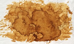 texture of the coffee stain on a white paper