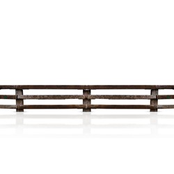 isolated grunge wooden fence