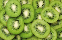 Detailed pattern made of kiwi slices