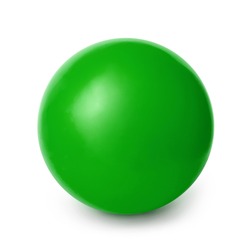 Green Ball isolated on a White background with clipping path