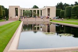 American military cemetery in Colleville, Omaha beach, Normandy, France