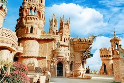 Colomares Monument Castle, dedicated to Christopher Columbus. Benalmadena Malaga Spain.
