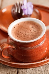 hot chocolate with chocolate ball