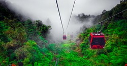 the ropeway cable car at Genting highlands, Malaysia