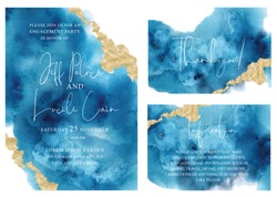 Watercolor abstract aquamarine, background, hand drawn watercolour blue  texture Vector illustration