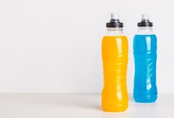 Sport isotonic water in bottle energy mineral hydration balance beverage.